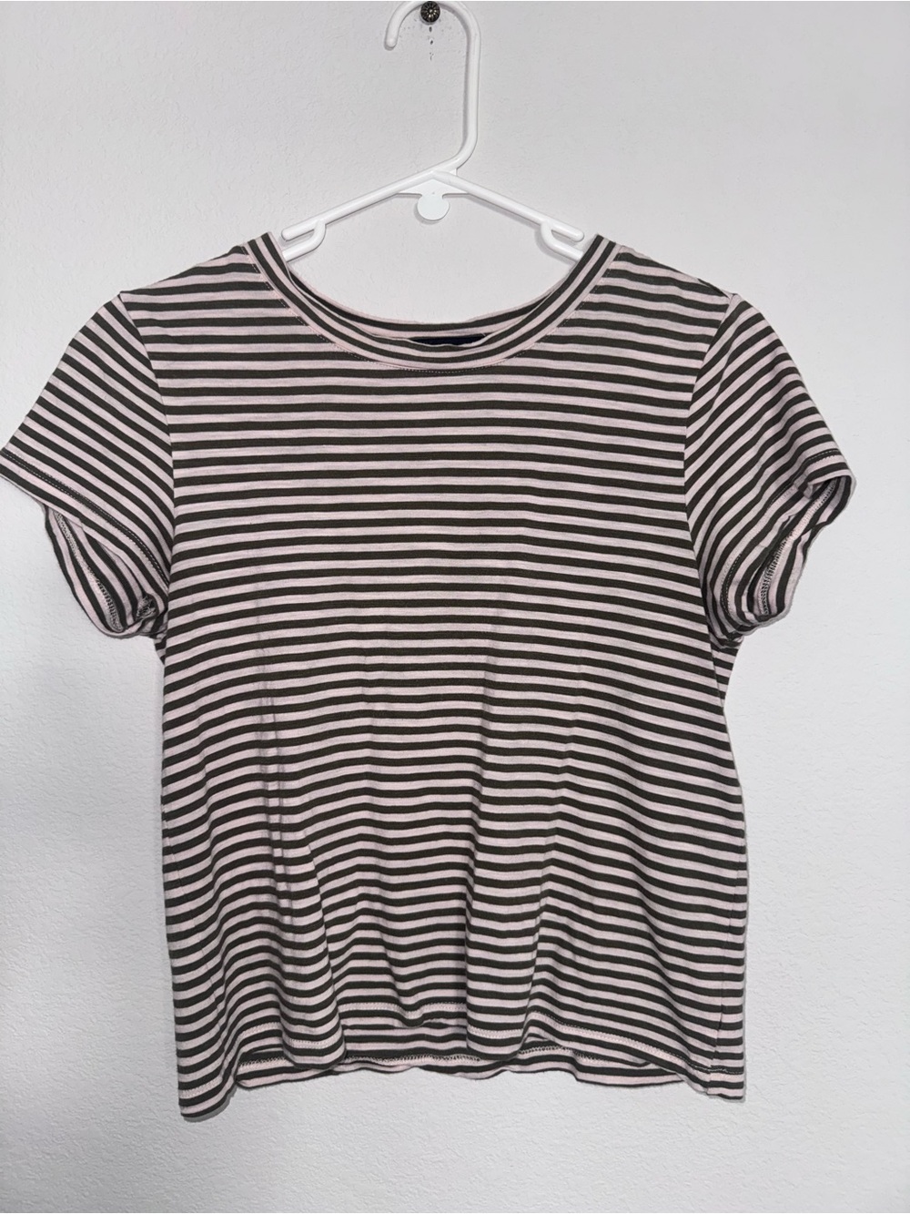 Sanctuary Green + Pink Striped Tee
